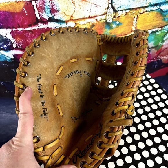 Rawlings Mark McGwire RFM23 First Baseman LH Glove Deep Well Pocket Edge U Cated - Picture 3 of 4
